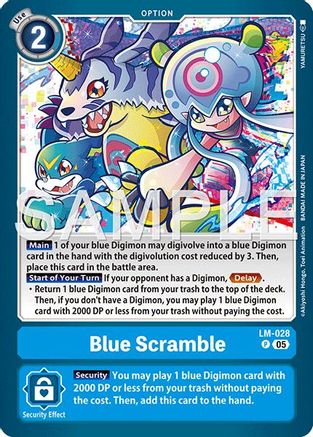 Image of Blue Scramble (Reprint) (LM-028) - Advanced Booster Digimon Generation Foil