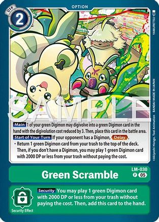 Image of Green Scramble (Reprint) (LM-030) - Advanced Booster Digimon Generation Foil