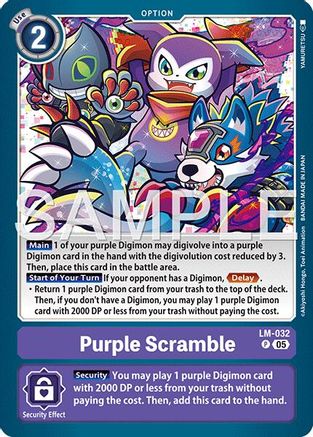 Image of Purple Scramble (Reprint) (LM-032) - Advanced Booster Digimon Generation Foil