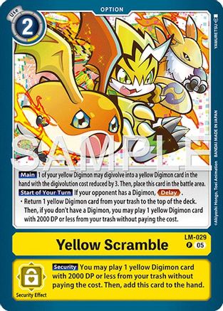 Image of Yellow Scramble (Reprint) (LM-029) - Advanced Booster Digimon Generation Foil