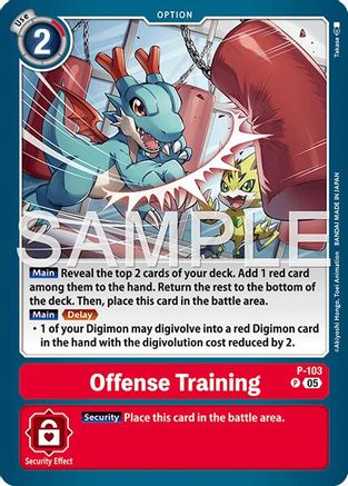 Image of Offense Training (Reprint) (P-103) - Advanced Booster Digimon Generation Foil