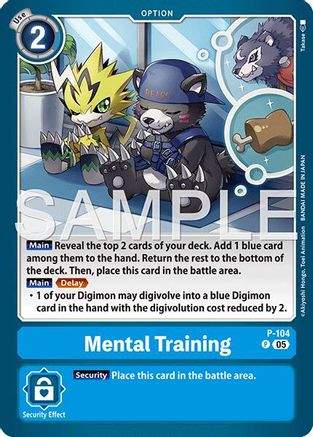 Image of Mental Training (Reprint) (P-104) - Advanced Booster Digimon Generation Foil