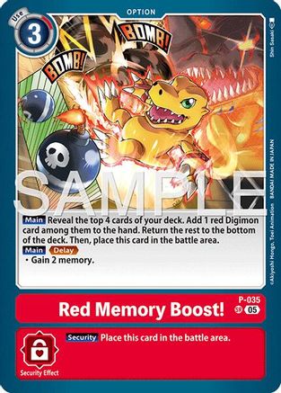 Image of Red Memory Boost! (Reprint) (P-035) - Advanced Booster Digimon Generation Foil