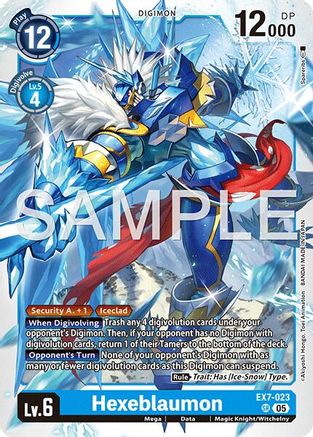 Image of Hexeblaumon (Reprint) (EX7-023) - Advanced Booster Digimon Generation Foil