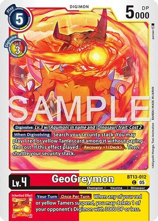 Image of Geogreymon - BT13-012 (Reprint) (BT13-012) - Advanced Booster Digimon Generation Foil
