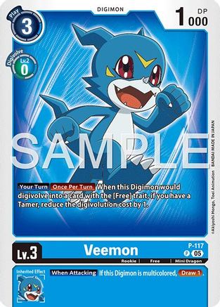 Image of Veemon - P-117 (Reprint) (P-117) - Advanced Booster Digimon Generation Foil