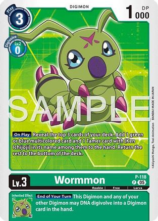 Image of Wormmon - P-118 (Reprint) (P-118) - Advanced Booster Digimon Generation Foil
