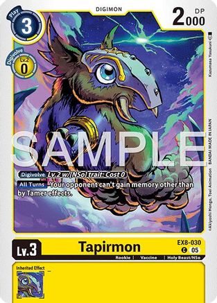 Image of Tapirmon (Reprint) (EX8-030) - Advanced Booster Digimon Generation Foil