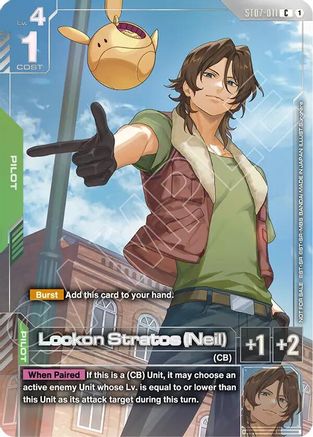 Image of Lockon Stratos (Neil) (Newtype Challenge 2026 Mission 2) (ST07-011) - Gundam Promotional Cards Holofoil