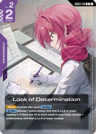 Image of Look of Determination (Newtype Challenge 2026 Mission 2) (GD03-114) - Gundam Promotional Cards Holofoil
