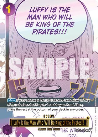 Image of Luffy Is the Man Who Will Be King of the Pirates!!! (Japanese Version 3rd Anniversary Set) (OP12-079) - One Piece Promotion Cards Foil