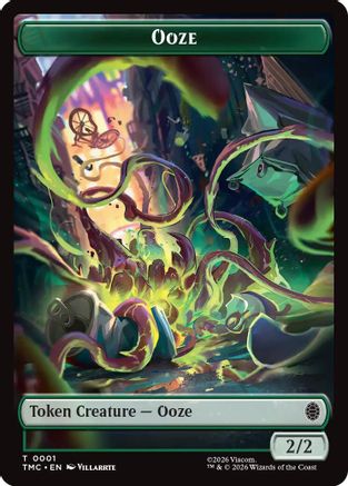 Image of Ooze // Copy Double-Sided Token (TMC-1 // 1) - Commander: Teenage Mutant Ninja Turtles Foil