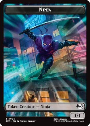 Image of Ninja // Food Double-Sided Token (TMT-5 // 8) - Teenage Mutant Ninja Turtles