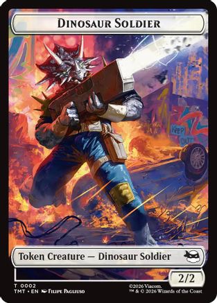 Image of Dinosaur Soldier // Copy Double-Sided Token (TMT-2 // 1) - Teenage Mutant Ninja Turtles Foil