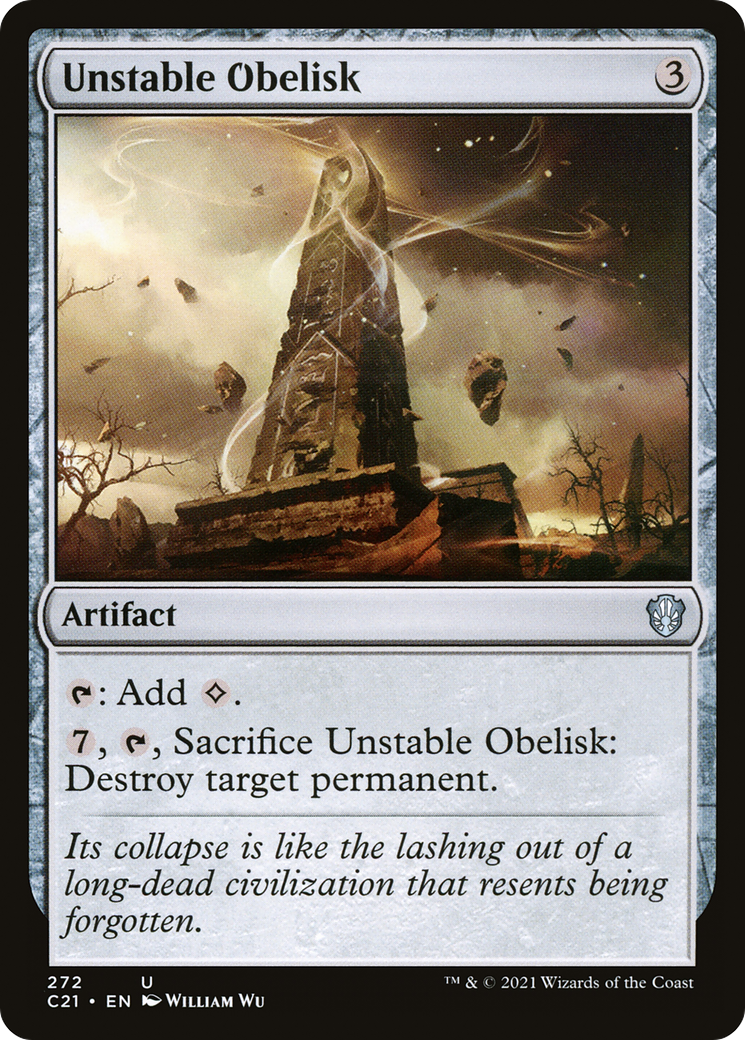 Image of Unstable Obelisk [Commander 2021]