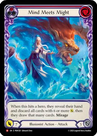 Image of Mind Meets Might (Red) (Extended Art) (PEN128) - Compendium of Rathe Rainbow Foil