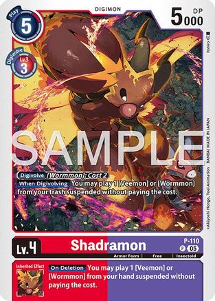 Image of Shadramon - P-110 (Reprint) (P-110) - Advanced Booster Digimon Generation Foil