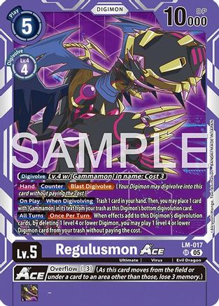 Image of Regulusmon ACE (Reprint) (LM-017) - Advanced Booster Digimon Generation Foil