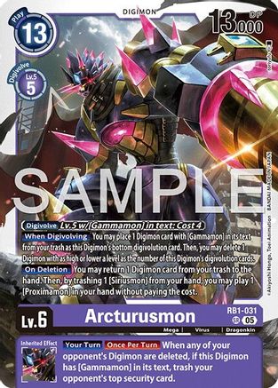 Image of Arcturusmon (Reprint) (RB1-031) - Advanced Booster Digimon Generation Foil