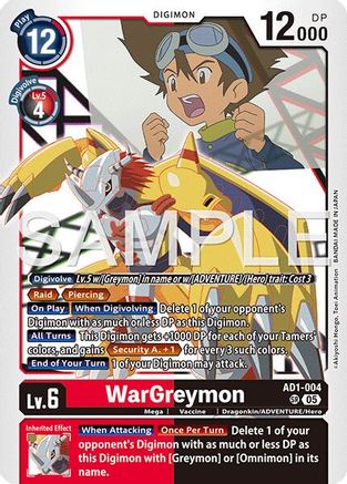 Image of WarGreymon - AD1-004 (AD1-004) - Advanced Booster Digimon Generation Foil