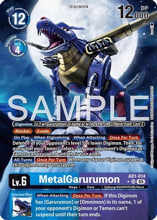 Image of MetalGarurumon (Alternate Art) (AD1-014) - Advanced Booster Digimon Generation Foil