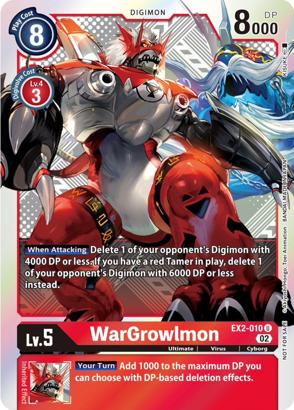 Image of WarGrowlmon [EX2-010] (Xros Encounter Pre-Release) [Digital Hazard Promos]