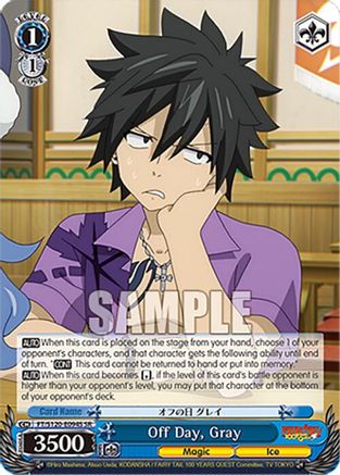Image of Off Day, Gray (SR) (FT/S120-E094S SR) - FAIRY TAIL 100 YEARS QUEST