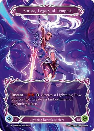 Image of Aurora, Legacy of the Tempest (Marvel) (OMN047) - Omens of the Third Age Cold Foil