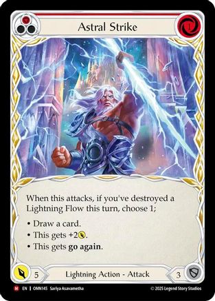 Image of Astral Strike (OMN145) - Omens of the Third Age Rainbow Foil