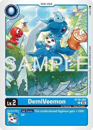 Image of DemiVeemon - BT16-002 (Reprint) (BT16-002) - Advanced Booster Digimon Generation Foil