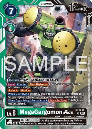 Image of MegaGargomon ACE (Reprint) (ST17-08) - Advanced Booster Digimon Generation Foil