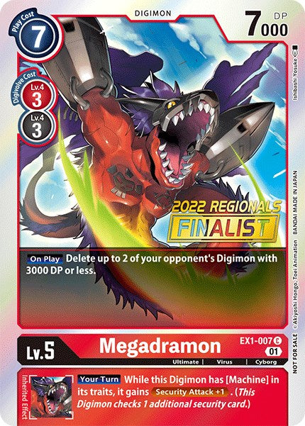 Image of Megadramon [EX1-007] (2022 Championship Online Regional) (Online Finalist) [Classic Collection Promos]