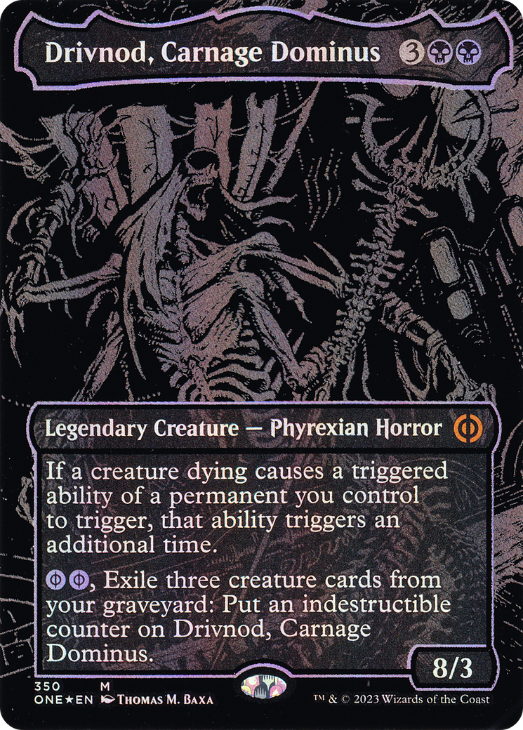 Image of Drivnod, Carnage Dominus (Oil Slick Raised Foil) [Phyrexia: All Will Be One]