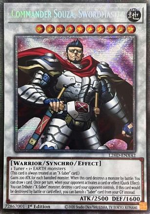 Image of Commander Souza, Swordmaster (Starlight Rare) (L26D-ENX42) - Legendary Modern Decks 2026 1st Edition