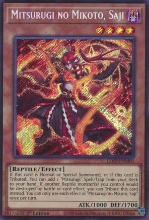 Image of Mitsurugi no Mikoto, Saji (Secret Rare) (L26D-ENM05) - Legendary Modern Decks 2026 1st Edition