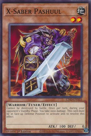 Image of X-Saber Pashuul (L26D-ENX03) - Legendary Modern Decks 2026 1st Edition