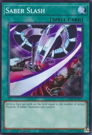 Image of Saber Slash (L26D-ENX17) - Legendary Modern Decks 2026 1st Edition