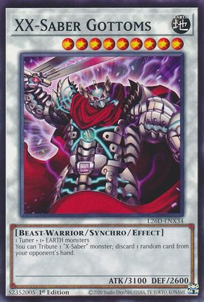 Image of XX-Saber Gottoms (L26D-ENX34) - Legendary Modern Decks 2026 1st Edition
