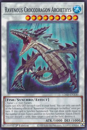 Image of Ravenous Crocodragon Archethys (L26D-ENX40) - Legendary Modern Decks 2026 1st Edition