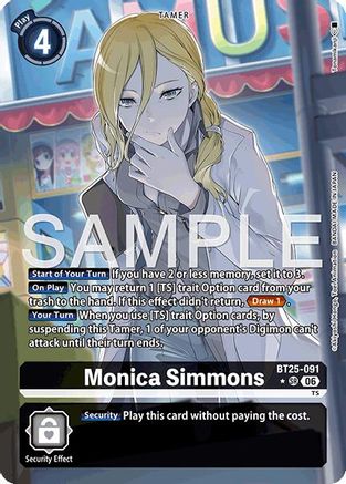 Image of Monica Simmons (Alternate Art) (BT25-091) - Dual Revolution Foil