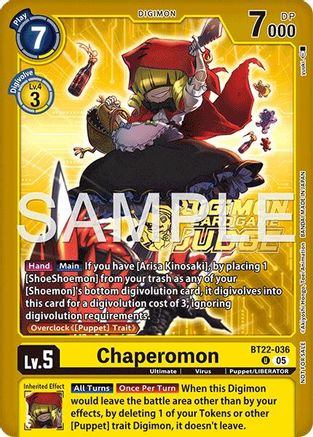 Image of Chaperomon (Judge Pack 9) (BT22-036) - Cyber Eden Foil