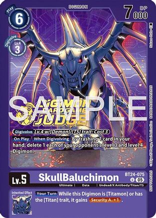 Image of SkullBaluchimon (Judge Pack 9) (BT24-075) - Time Stranger Foil