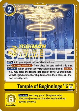 Image of Temple of Beginnings (Judge Pack 9) (BT24-093) - Time Stranger Foil