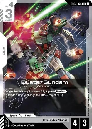 Image of Buster Gundam (GD02-076) - Starter Deck 09 Destiny Ignition