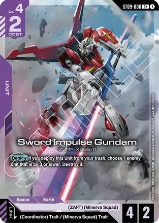 Image of Sword Impulse Gundam (C+) (ST09-006) - Starter Deck 09 Destiny Ignition Holofoil