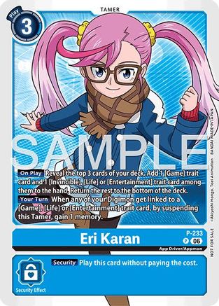 Image of Eri Karan (Store Tournament 2026 Vol. 2 Participation Pack) (P-233) - Digimon Promotion Cards
