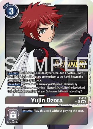 Image of Yujin Ozora (Store Tournament 2026 Vol. 2 Winner Pack) (P-234) - Digimon Promotion Cards Foil