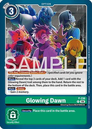 Image of Glowing Dawn (Store Tournament 2026 Vol. 2 Participation Pack) (P-236) - Digimon Promotion Cards