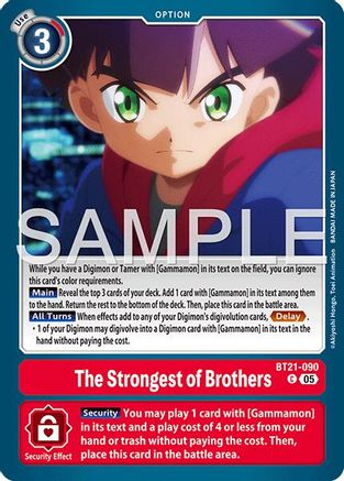 Image of The Strongest of Brothers (Reprint) (BT21-090) - Advanced Booster Digimon Generation Foil