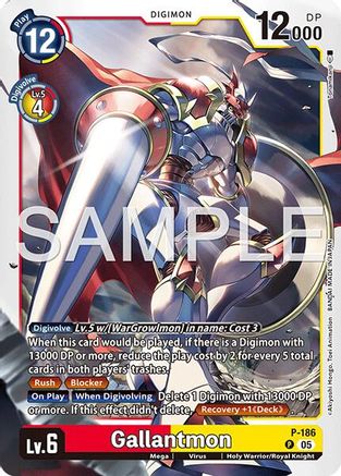 Image of Gallantmon - P-186 (Reprint) (P-186) - Advanced Booster Digimon Generation Foil